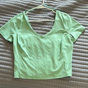 Lululemon crop, size 8, light blue